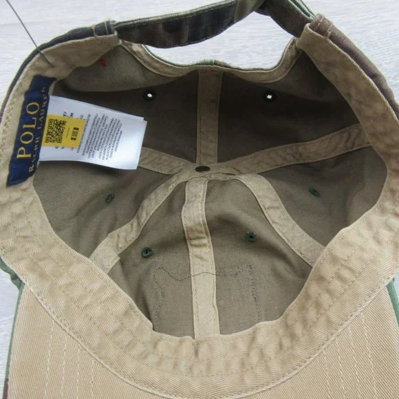 Polo Ralph Lauren Camo Tiger Patch Baseball Hat Cap Adjustable Fit NEW - Picture 11 of 15